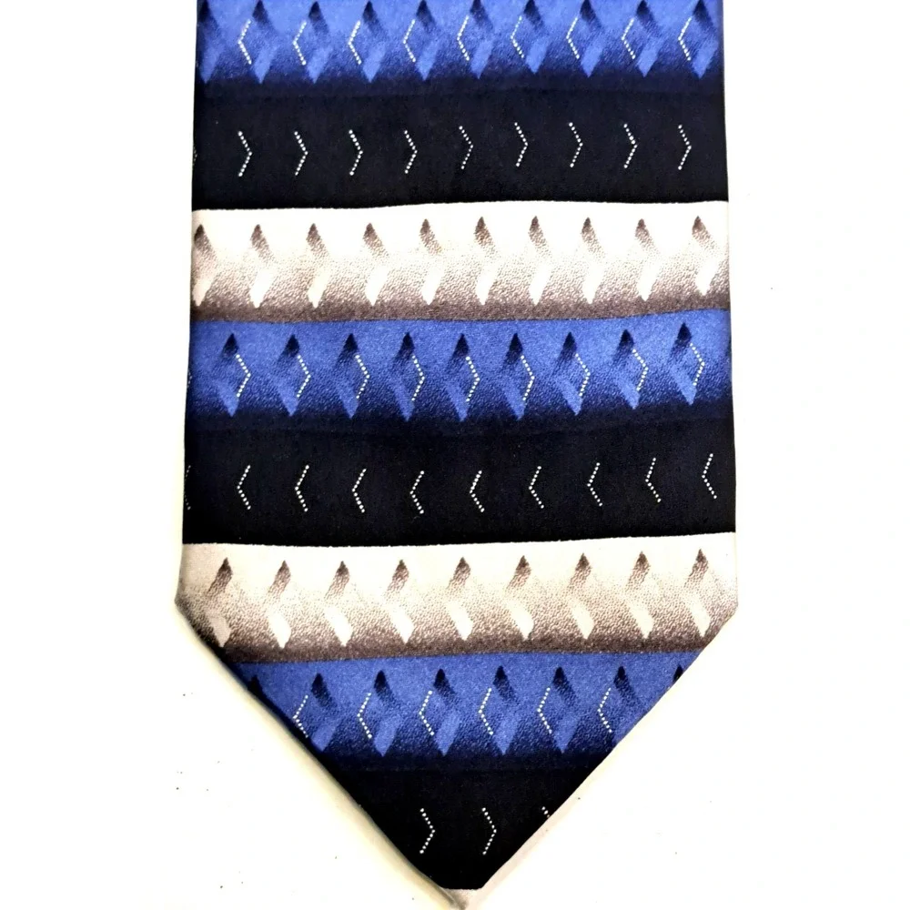 Croft & Barrow 3 Mens Ties 100% Silk Hand Made Office Classsic Striped Plaid